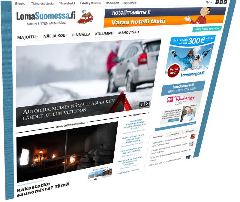 LomaSuomessa.fi kokoaa kotimaanmatkailun vinkit ja voimat